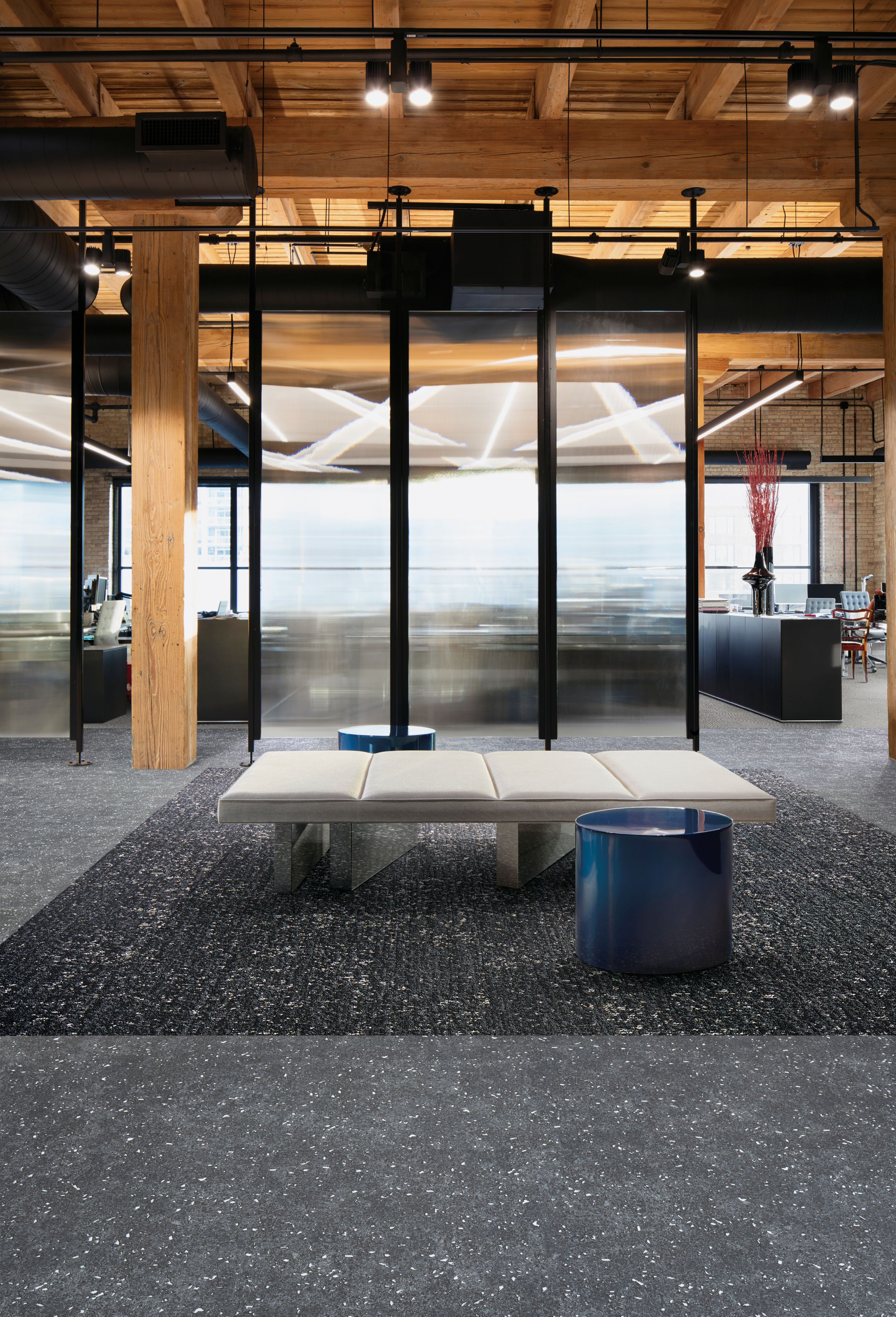 Interface Step Aside, Step This Way, and Walk the Aisle carpet tile in common area with bench Bildnummer 4